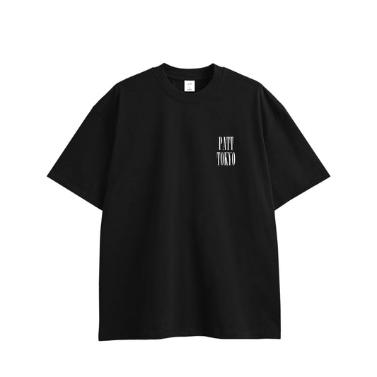 PATT TOKYO TEE, front side, black, original brand t shirt