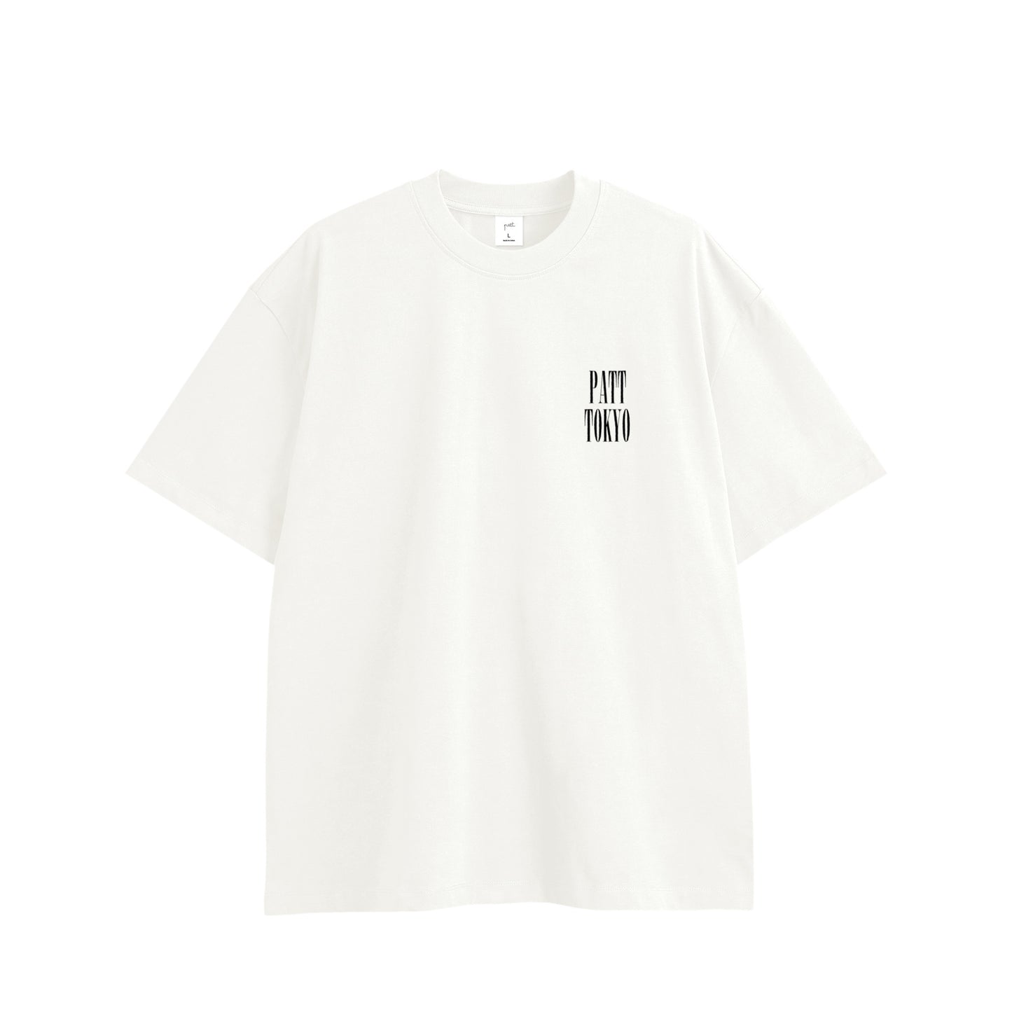 PATT TOKYO TEE, front side, white, original brand t shirt