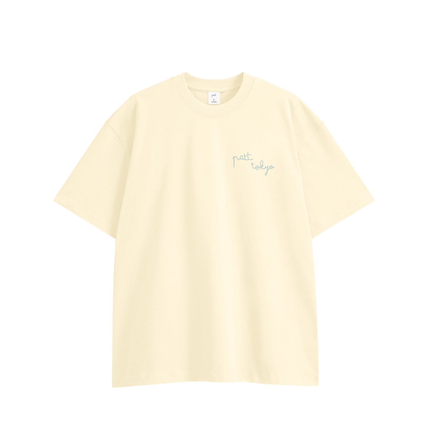 HEART LOGO TEE, front side, ivory, original brand t shirt