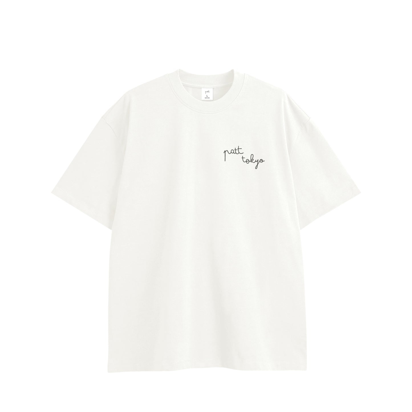 HEART LOGO TEE, front side, white, original brand t shirt