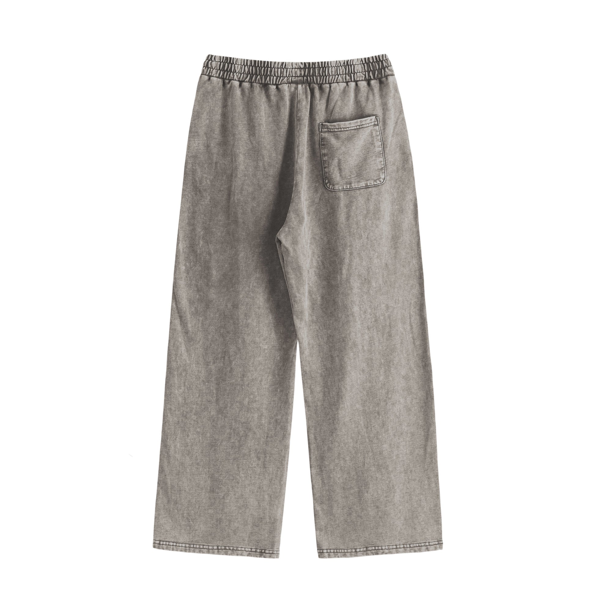 VINTAGE WASHED SWEAT PANTS, SWEAT PANTS, VINTAGE PANTS, back side, gray