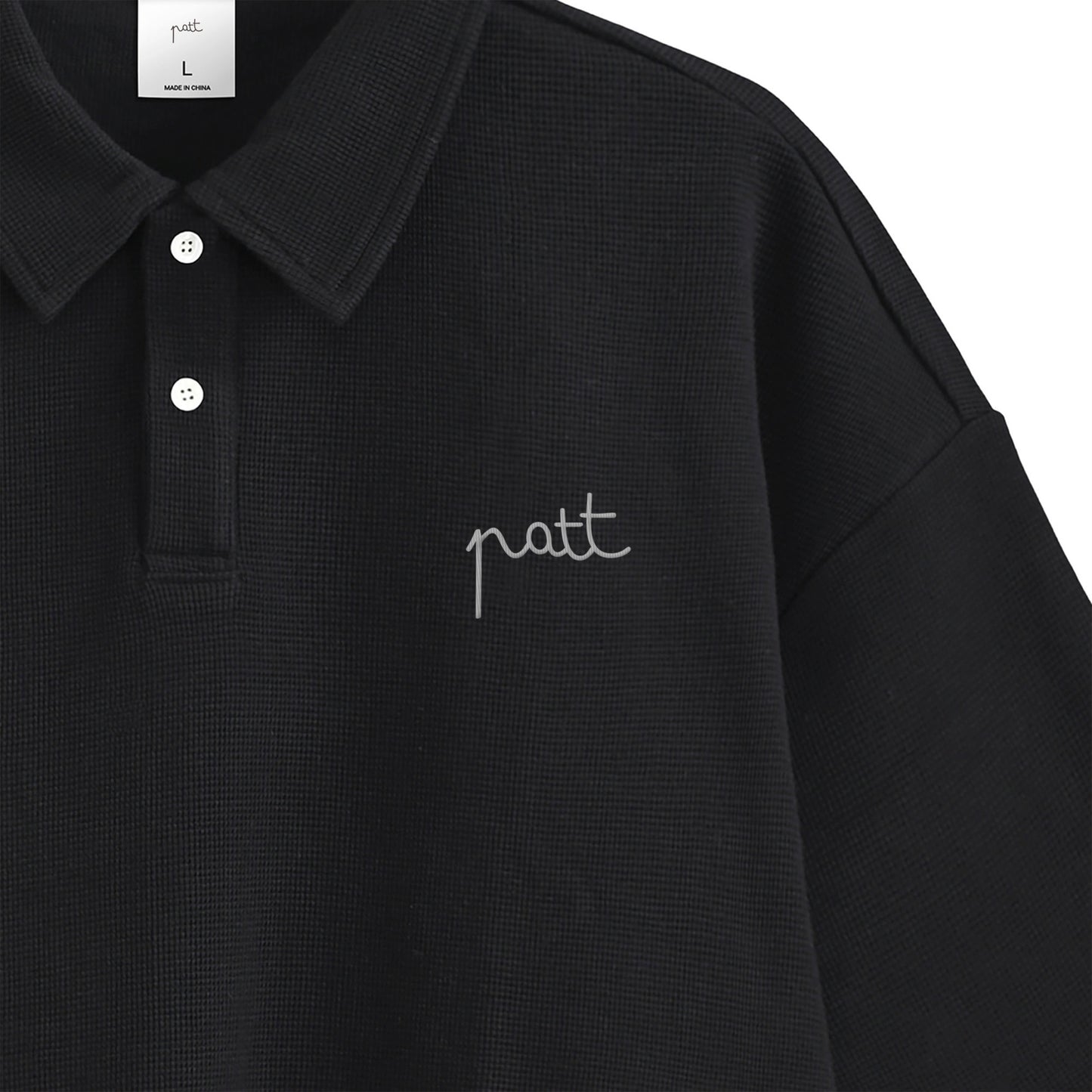 LOGO WAFFLE POLO SHIRTS