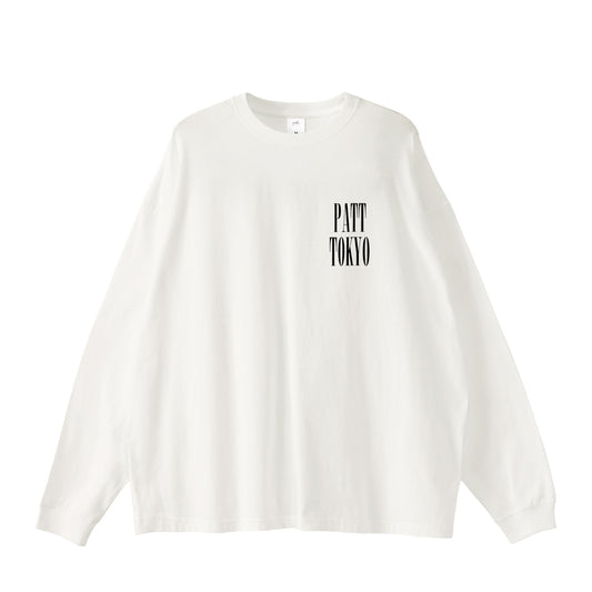 PATT  TOKYO LONG SLEEVE TEE, front side, white, original brand long sleeve shirt